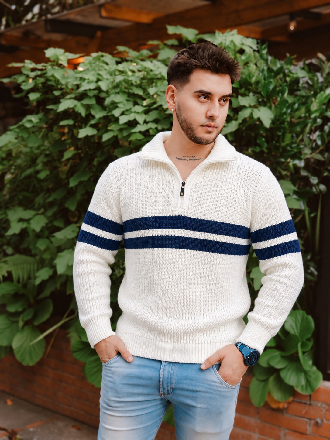 Half Zip Franjas