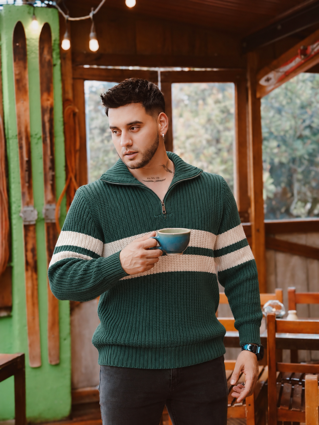 Half Zip Franjas